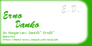 erno danko business card